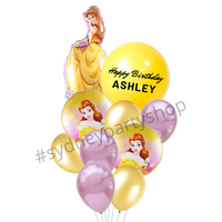 Personalized Licensed Belle balloon bouquet