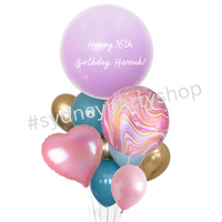 Personalized Royal Teen balloon bouquet
