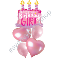 Birthday Girl Cake balloon bouquet