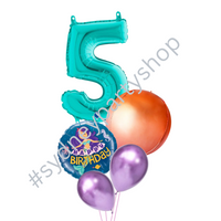 Mermaid Balloon bouquet with numbers