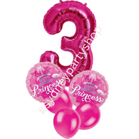 Birthday Princess Balloon bouquet with Number