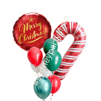 Candy Cane Christmas balloon bouquet