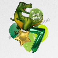 Dinosaur Birthday Balloon with numbers