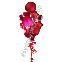 All Red Jumbo balloon bouquet