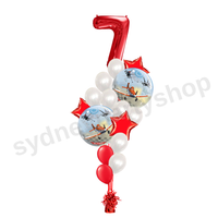 Licensed Disney Planes Jumbo Balloon bouquet with number