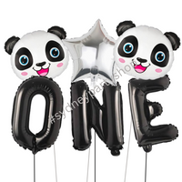 Panda Face Birthday Balloon Bouquet 