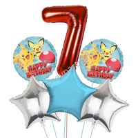 Licensed Pokemon Balloon Bouquet with Number 