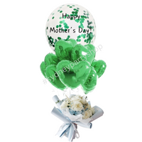 Personalized Happy Mother's Day Balloon Bouquet with Flowers 