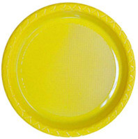 Plate Dinner Heavy Duty Yellow 230mm Pack of 25