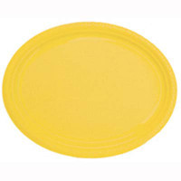 Plate Oval Heavy Duty Yellow Pack of 25