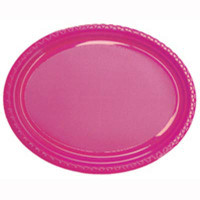 Plate Oval Heavy Duty Magenta Pack of 25