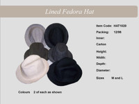 LINED FEDORA HAT