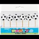 6 SOCCER BALL PICK CANDLES