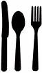 CUTLERY BLACK HEAVY DUTY SPOON PACK 50