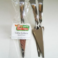 SILVER CAKE CUTTER SERVER 2 PCS