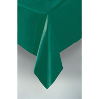 PLASTIC TABLECOVER RECTANGLE 137 X 274cm FOREST GREEN P1