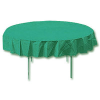 PLASTIC TABLECOVER ROUND 213cm TEAL