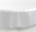 PLASTIC TABLECOVER ROUND 213cm WHITE