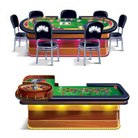 Roulette & Poker Tables Casino Props 5' & 5' 4"