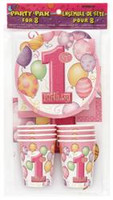 1st BALLOONS PINK PARTY PK FOR 8