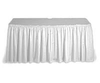 TABLE SKIRT 426x73cm WHITE P1