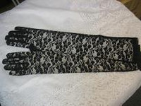 DRESS GLOVE BLACK LACE 500 MM