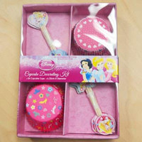 Cupcake Decoration Kit Disney Princess Contains 24 Cupcake Cups and Picks.