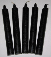 Candles Table Black 25 cm 2 Pack