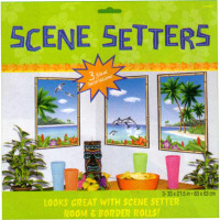 Scene Setter Cutout Window View Luau / Tropical (84cm x 53cm) - Pack of 3