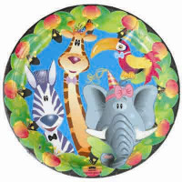 Jungle Party Plate 18cm Jungle Party - Pack of 8