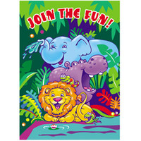 Invitations Smiling Safari - Pack of 8