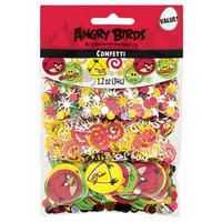 Confetti Angry Birds 34grams of Assorted Red & Yellow Metallic Stars, Gold Swirls, and Circular Shapes featuring your favourite Angry Birds Characters. - Bag