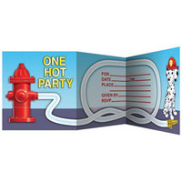 Firefighter Invitations, Z-Fold Diecut - Pack of 8