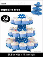 DOTS ROYAL BLUE CUPCAKE TREE