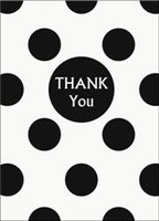 DOTS BLACK 8 THANK YOU NOTES