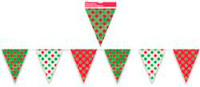 DOTS RED & GREEN FLAG BANNER 3.6m (12')