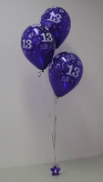 3 Printed Balloon Bouquet with Weight