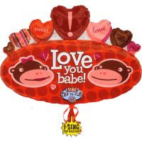 Sing-A-Tune Love You Monkey Foil Balloon