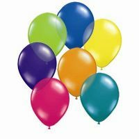 12cm Fantasy Assortment Latex Balloon (Jewel Magenta, Teal, Quartz Purple, Lime, Sapphire Blue, Citrine Yellow & Orange) - Pack of 100