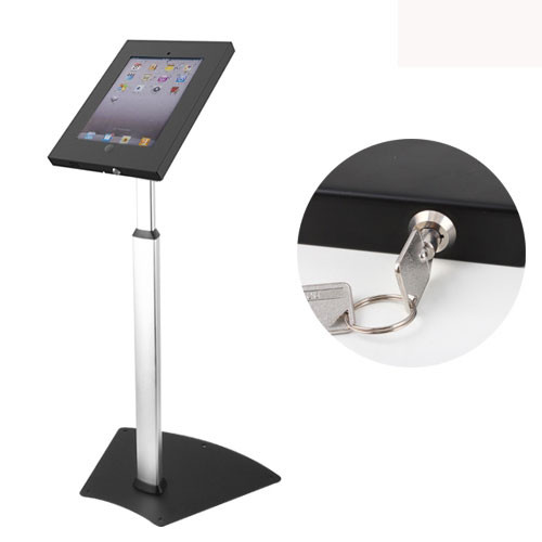 IPAD ANTI-THEFT ADJUSTABLE HEIGHT FLOOR STAND w LOCK FITS IPAD 2/3/4/AIR