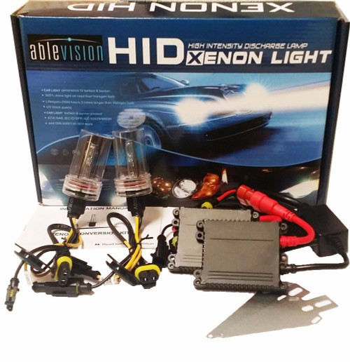 Ablevision 55w Hid Xenon Conversion Kit Slim Ballast Single Beam and Bi-xenon Bulb size: H1 H3 H4 H7 H8 H9 H10 H11 H13 Hb3 9004 9005 9006 9007, color options: 4300K, 6000K, 8000K, 10000K
