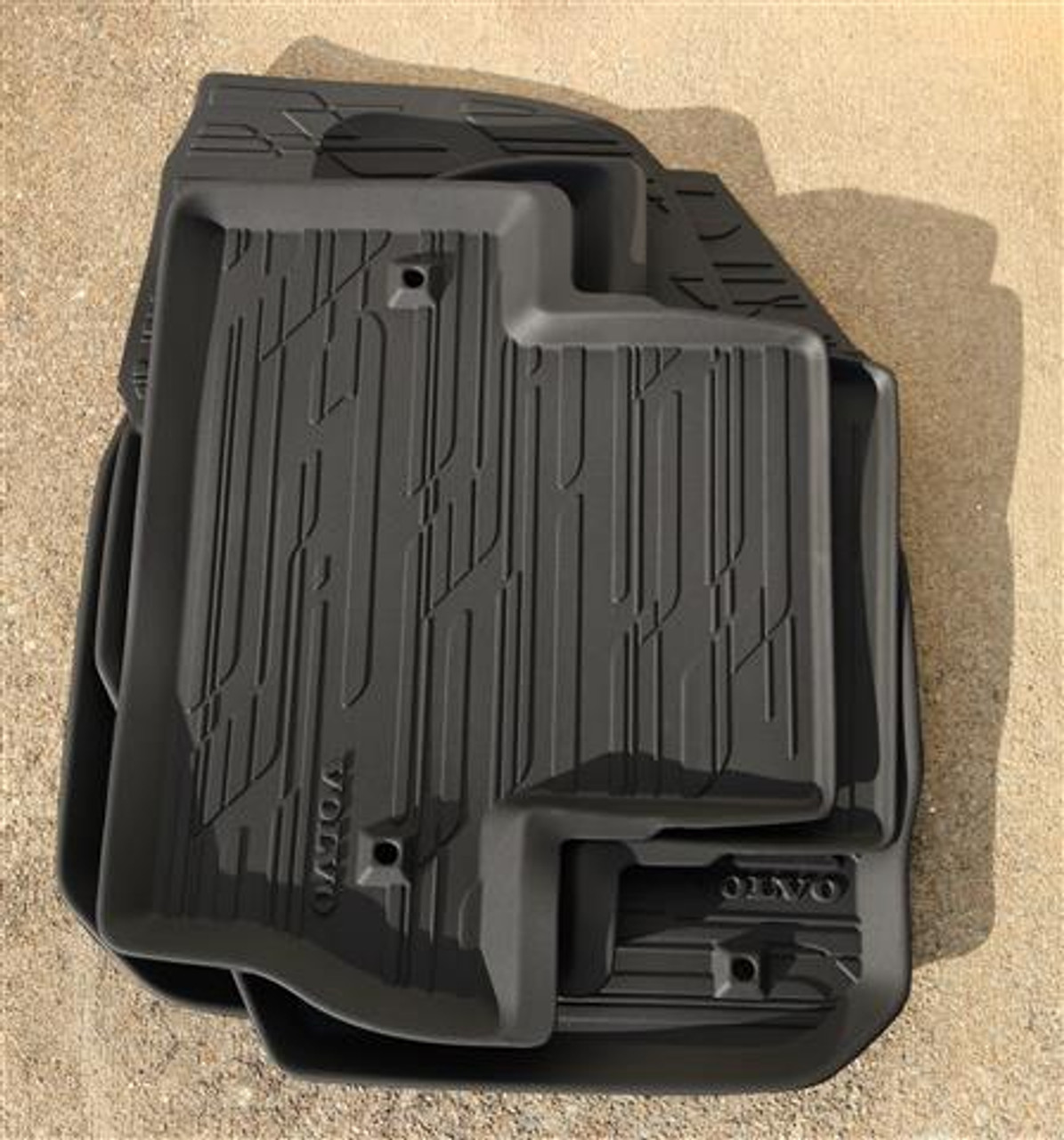 2011-2018 Volvo S60 Rubber Floor Mats - Off-Black [OEM All-Weather Set]