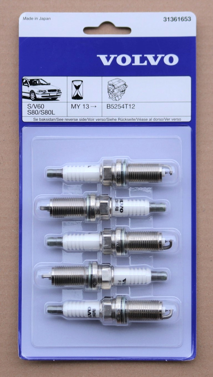 2013 2016 Volvo S60 T5 2.5L Spark Plugs OEM Set