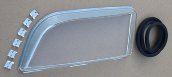 2000-2004 Volvo S40 Glass Headlight Lens (With Silver Eyebrow)