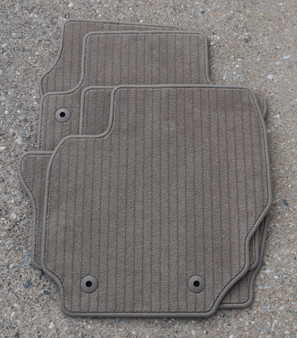 2008-2010 Volvo V70 Floor Mats - OEM Textile Set (Beige/"Mocca Brown")