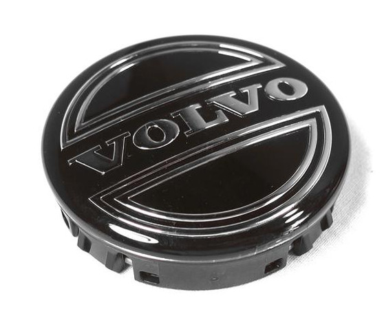Volvo S60 Wheel Center Cap - Black & Chrome (2001-2006 Style)