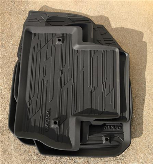 2015-2018 Volvo V60 Rubber Floor Mats - Off-Black [OEM All-Weather Set]