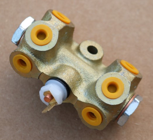 The yellow caps are temporary plugs.