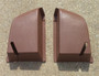 1981-1993 Volvo 240 Rear Seat Belt Covers (DARK BROWN PAIR)
