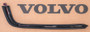 1983-1985 Volvo 240 Right Front Corner Bumper Molding (Black/Chrome)